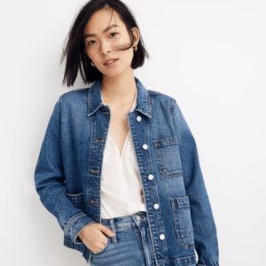 Madewell Denim Ashwood Chore Coat in Fremont Wash